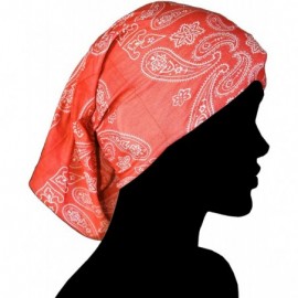 Balaclavas Automotive Gear Balaclavas Seamless Face Mask Bandanas - 1pk Large Paisley- Orange - C211AKFL1VX $11.17