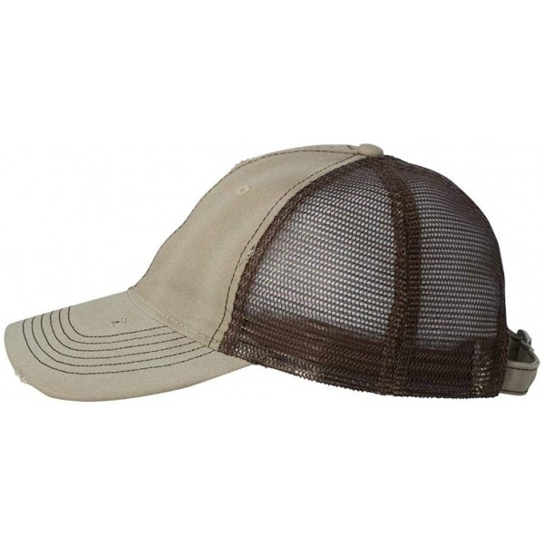 Baseball Caps Bounty Dirty-Washed Mesh Cap - Khaki/Brown - CY12D98LZKF $7.94