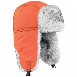 Skullies & Beanies Unisex Thermal Winter Sherpa Trapper Hat - Orange - C311SBKYKOF $11.69