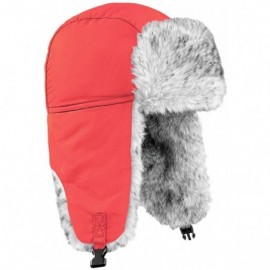 Skullies & Beanies Unisex Thermal Winter Sherpa Trapper Hat - Orange - C311SBKYKOF $11.69