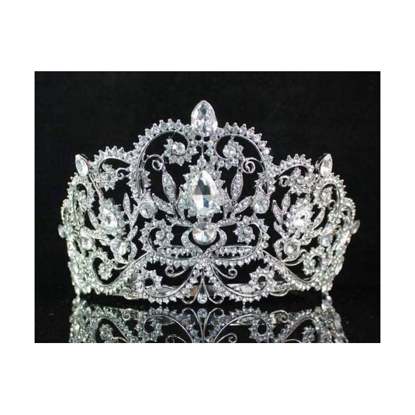 Headbands Victorian Rhinestone Crystal T1505 - Clear - CO11QWBXDBB $27.08