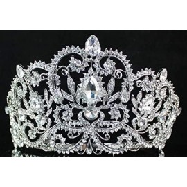 Headbands Victorian Rhinestone Crystal T1505 - Clear - CO11QWBXDBB $27.08