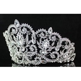 Headbands Victorian Rhinestone Crystal T1505 - Clear - CO11QWBXDBB $27.08