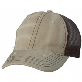 Baseball Caps Bounty Dirty-Washed Mesh Cap - Khaki/Brown - CY12D98LZKF $7.94