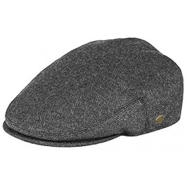 Newsboy Caps Men's Herringbone Flat Ivy Newsboy Hat Premium Wool Gatsby Cabbie Cap - Charcoal - C818A0OGSR2 $25.73