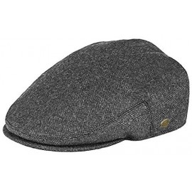 Newsboy Caps Men's Herringbone Flat Ivy Newsboy Hat Premium Wool Gatsby Cabbie Cap - Charcoal - C818A0OGSR2 $17.62