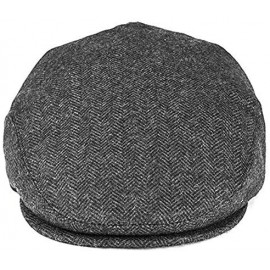 Newsboy Caps Men's Herringbone Flat Ivy Newsboy Hat Premium Wool Gatsby Cabbie Cap - Charcoal - C818A0OGSR2 $17.62
