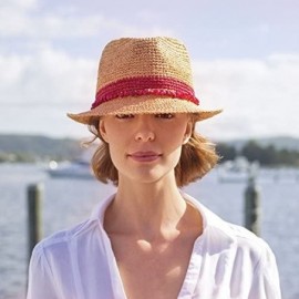 Sun Hats Tahiti Trilby - Two-Toned Sun Hat- Packable- Adjustable- Modern Style- Designed in Australia - Taupe - CD11QGYNPAR $...