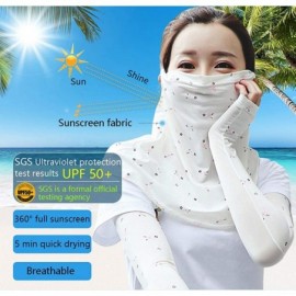 Balaclavas Protection Protective Breathable Lightweight - White&floral Gray - C718UOA4YI6 $22.47
