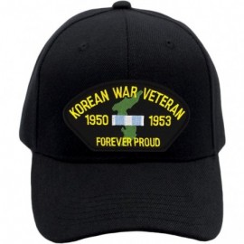 Baseball Caps Korean War Veteran - Forever Proud Hat/Ballcap Adjustable One Size Fits Most - Black - CZ18OQXEHWC $17.50