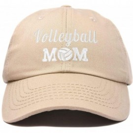 Baseball Caps Volleyball Mom Premium Cotton Cap Womens Hats for Mom - Khaki - CA18IWC9R77 $27.94