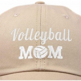 Baseball Caps Volleyball Mom Premium Cotton Cap Womens Hats for Mom - Khaki - CA18IWC9R77 $16.69