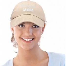 Baseball Caps Volleyball Mom Premium Cotton Cap Womens Hats for Mom - Khaki - CA18IWC9R77 $16.69