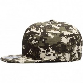 Baseball Caps Unisex Snapback Hats Adjustable USA Army Camouflage Flat Brim Baseball Cap - W121 - CV18R7L78OX $13.37