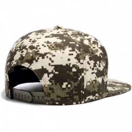 Baseball Caps Unisex Snapback Hats Adjustable USA Army Camouflage Flat Brim Baseball Cap - W121 - CV18R7L78OX $13.37