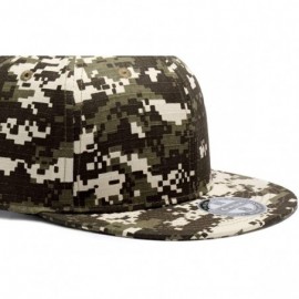 Baseball Caps Unisex Snapback Hats Adjustable USA Army Camouflage Flat Brim Baseball Cap - W121 - CV18R7L78OX $13.37