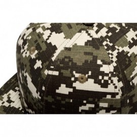 Baseball Caps Unisex Snapback Hats Adjustable USA Army Camouflage Flat Brim Baseball Cap - W121 - CV18R7L78OX $13.37