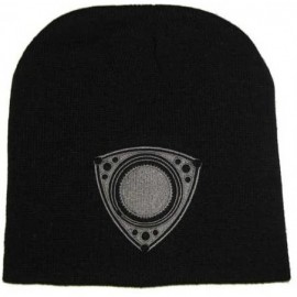 Skullies & Beanies Rotor Beanie - Black with Gray Embroidered Rotor - CW115MV8HLN $14.19