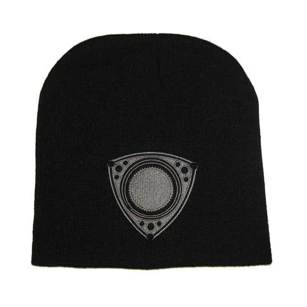 Skullies & Beanies Rotor Beanie - Black with Gray Embroidered Rotor - CW115MV8HLN $14.19