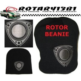 Skullies & Beanies Rotor Beanie - Black with Gray Embroidered Rotor - CW115MV8HLN $14.19