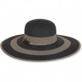 Sun Hats Women's Chic Wide Brim Floppy Sun Hat 1582 - A. Black - C212FUR0KSL $43.92