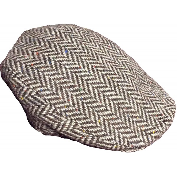 Newsboy Caps Men's Donegal Tweed Donegal Touring Cap - Gray Herringbone - CD18MD78A0S $46.14