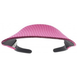 Visors Midsize Print Visor - White Polka Dot on Pomegranate - CC12E3BE4RD $15.98