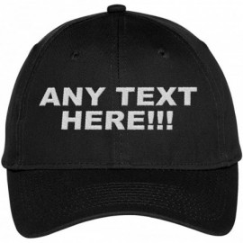 Baseball Caps Design Your Own Hat- Personalized Text- Custom Ball Cap- Embroidered with Color Choices - Black - CQ18D3LI4UL $...