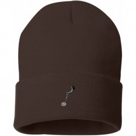 Skullies & Beanies Metal Detector Custom Personalized Embroidery Embroidered Beanie - Brown - CV12N4SP1VJ $17.55