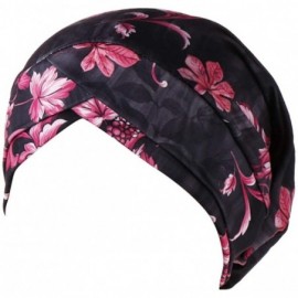 Balaclavas Head Scarf for Women Turban Knotted Vintage Flower Print Full Cover Fit-Head Wraps 2019 Winter New Cap - Red - C91...