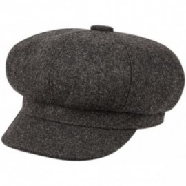 Newsboy Caps 100% Wool 8 Panel Spitfire Newsboy Irish Cap Hat - Charcoal - CG12MAFQSZR $12.64