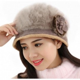 Berets Fashion Warm Winter WomenKnit Ski Crochet Slouch Hat Cap - Brown - CW12NENOGRM $6.70
