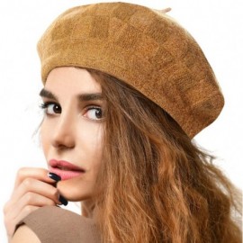 Berets Knit Berets for Women Winter Chic Skull Caps Slouchy Beanie Hat - Br016-coffee - C818A0LGS4Z $14.22