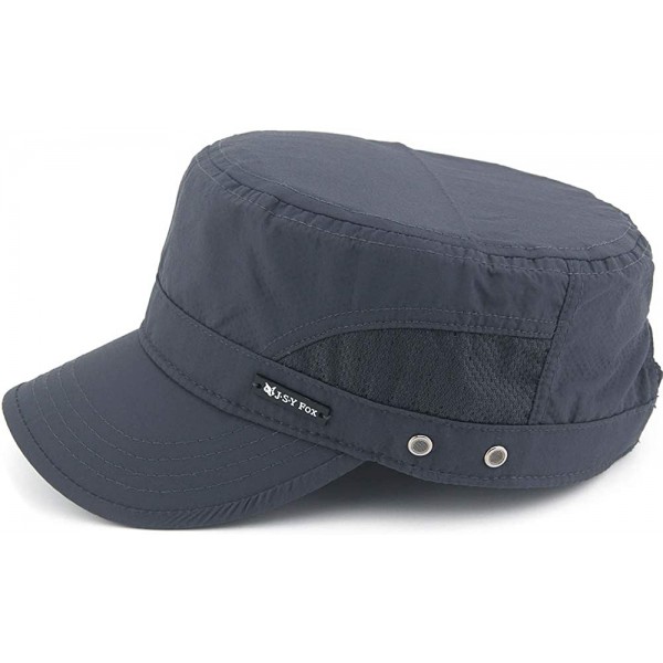 Skullies & Beanies Mens Womens Quick Dry Cadet Cap Waterproof Army Military Hat Flat Top Caps Mesh Inner - A-grey - CF11ACXSA...