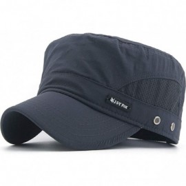 Skullies & Beanies Mens Womens Quick Dry Cadet Cap Waterproof Army Military Hat Flat Top Caps Mesh Inner - A-grey - CF11ACXSA...