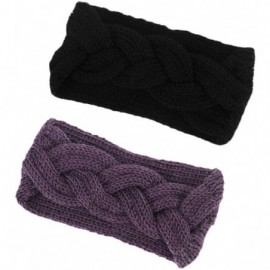 Cold Weather Headbands Womens Winter Knitted Headband Soft Crochet Knotting Hair Band Turban Headwrap Hat Cap - C018Z50YU5U $...