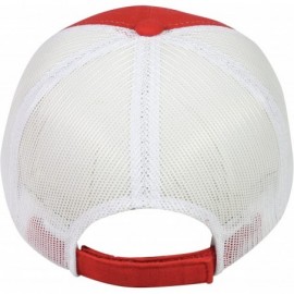 Baseball Caps Garment Washed Meshback Cap - Red/White - C8114XY5CQD $14.37