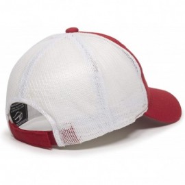 Baseball Caps Garment Washed Meshback Cap - Red/White - C8114XY5CQD $14.37