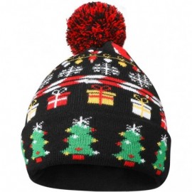 Skullies & Beanies LED Light Up Hat Beanie Knit Cap- Colorful LED Xmas Christmas Beanie - 2 Pcs-c - C318X2LKZ92 $12.06