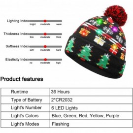 Skullies & Beanies LED Light Up Hat Beanie Knit Cap- Colorful LED Xmas Christmas Beanie - 2 Pcs-c - C318X2LKZ92 $12.06