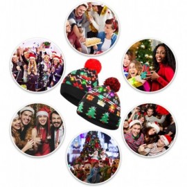 Skullies & Beanies LED Light Up Hat Beanie Knit Cap- Colorful LED Xmas Christmas Beanie - 2 Pcs-c - C318X2LKZ92 $12.06
