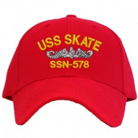 Baseball Caps USS Skate SSN-578 Embroidered Pro Sport Baseball Cap - Red - C5180OOD263 $14.01