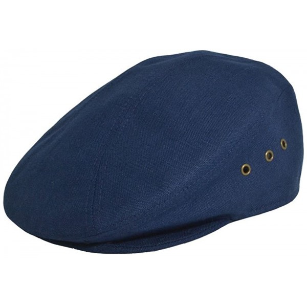 Newsboy Caps Summer Irish Linen Ivy Driving Gatsby Cabbie Newsboy Flat Cap Made in USA - Navy - CG11D5UA4MH $21.00