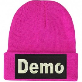 Skullies & Beanies Personalized Stretchy Embroidery Customized Knit Skull Hat Cap for Winter Present - Rosy - CO18807DRG5 $10.12
