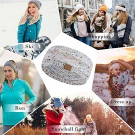 Cold Weather Headbands Womens Winter Warm Beanie Headband Skiing Cable Knit Cap Ear Warmer Headbands - A-white - CL18LZLX9G9 ...