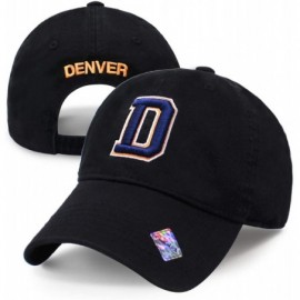Baseball Caps Football City 3D Initial Letter Polo Style Baseball Cap Black Low Profile Sports Team Game - Denver - CY189WII5...
