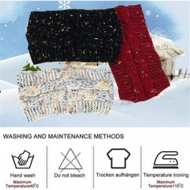 Cold Weather Headbands Womens Winter Warm Beanie Headband Skiing Cable Knit Cap Ear Warmer Headbands - A-white - CL18LZLX9G9 ...