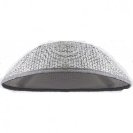 Skullies & Beanies Woven Burlap Kippah - Size 4- Smoke Light Gray - CO185S7RC2O $15.08