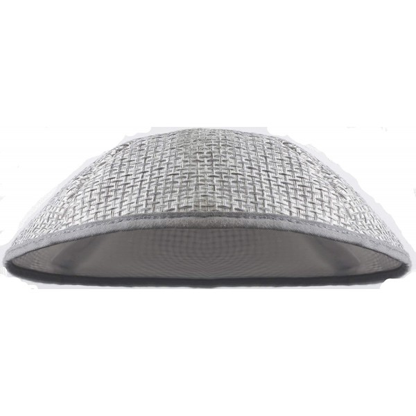 Skullies & Beanies Woven Burlap Kippah - Size 4- Smoke Light Gray - CO185S7RC2O $15.08