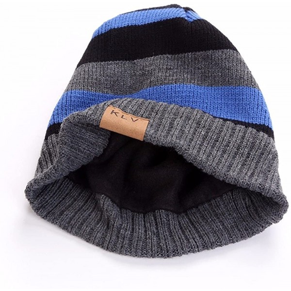 Newsboy Caps Unisex Classic Knit Beanie Women Men Winter Leopard Hat Adult Soft & Cozy Cute Beanies Cap - Blue a - C6192R67TU...